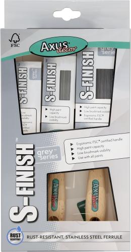 AXUS S-FINISH BRUSH GREY SERIES SET P.3 (1", 1.5", 2")