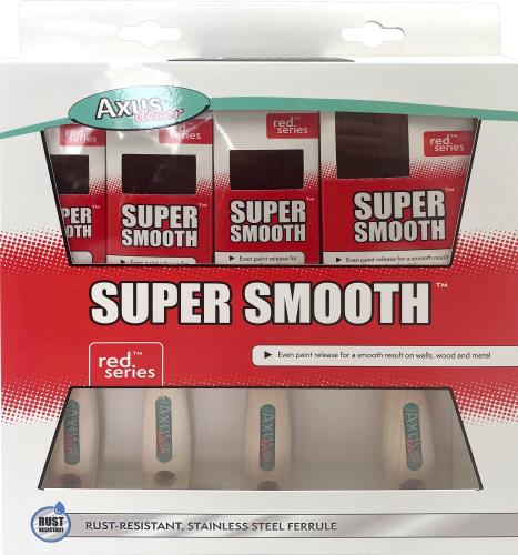 AXUS RED SERIES SUPER SMOOTH BRUSH SET 4PC