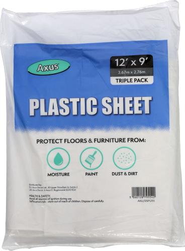 AXUS POLY DUSTSHEET 3 PACK 12X9