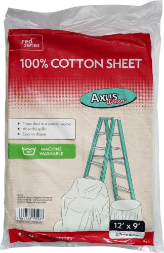 AXUS DUST SHEET 100% COTTON 12X9