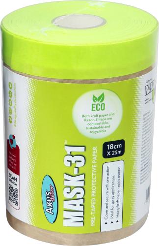 AXUS MASK-31 PRE-TAPED PROCTECTIVE PAPER 18cm x 25m