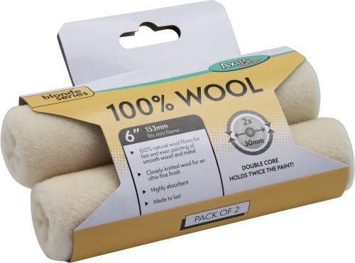 AXUS BLONDE SERIES 100% WOOL DOUBLE CORE MINI ROLLER 150mm P