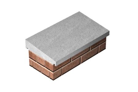 405x75x915mm SINGLE WEATHERED CAST COPING   
