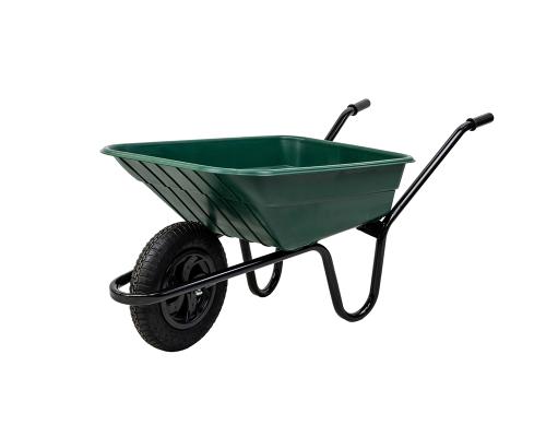 WLS WHEELBARROW POLYPROPYLENE 90LTR GREEN                   
