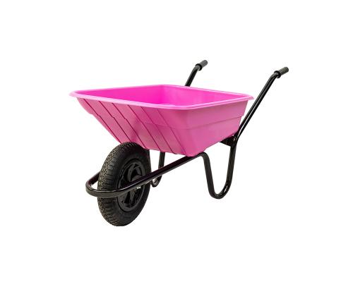 WLS WHEELBARROW POLYPROPYLENE 90LTR PINK                    