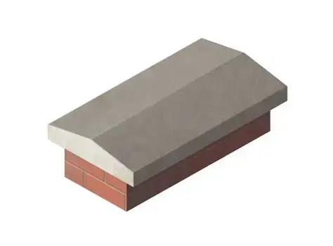 TWICE WEATHERED CAST COPING 600X285X50mm   