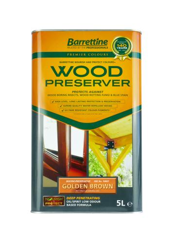 BRR WOOD PRESERVER GOLDEN BROWN 5LTR