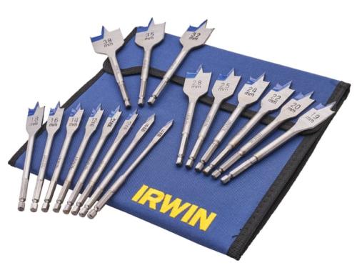 17 Piece Flat Wood Bit Set