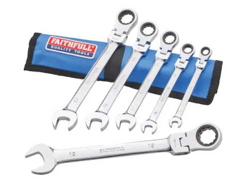 6 Piece Ratcheting Combination Spanner Set