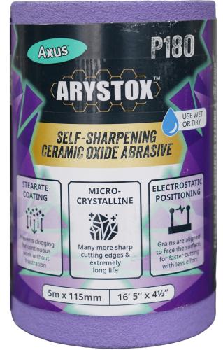 AXUS ARYSTOX CERAMIC OXIDE GRIT 180 5MX115M
