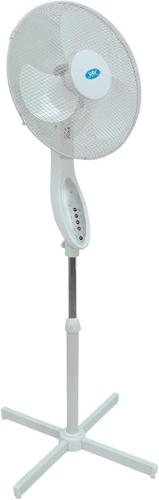 PREM-I-AIR 16" WHITE PEDESTAL FAN WITH REMOTE