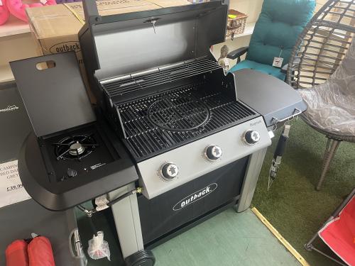 Outback Magnum Hybrid 3 Burner BBQ Black
