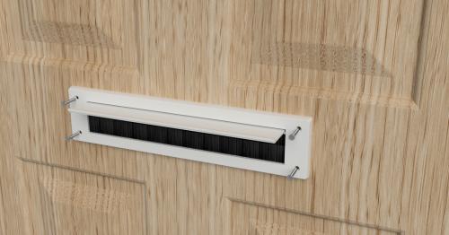 Stormguard Brush Letterplate With Flap White