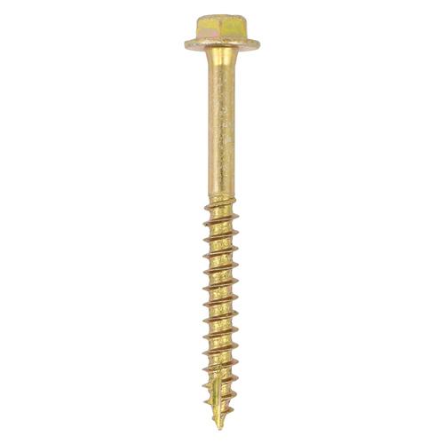 Advanced Coach Screws - Hex Flange - Yellow 10.0 x 100