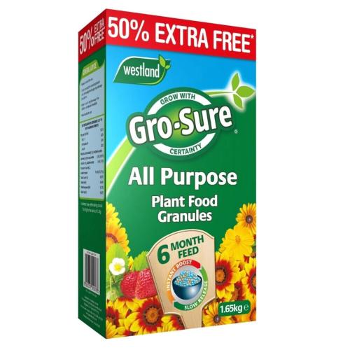 Gro Sure 6 Month Slow Release Plant Food 1.1kg + 50% Extra Free (1.65 kg)
