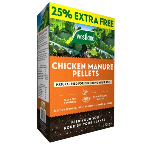 Organic Chicken Manure Pellets 2.25kg +25% Extra Free (2.82Kg)