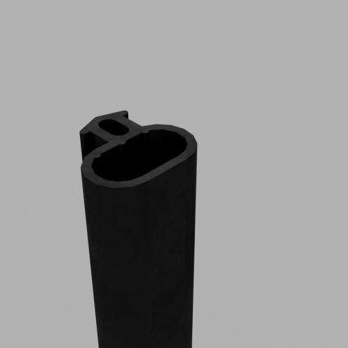 Stormguard Black PVCu Door Seal - Push In 20m