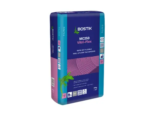 Mc250 Vitri-Flex Rapid Set Flexible Wall & Floor Tile Adhesive (C2Ft S1) Grey 20Kg