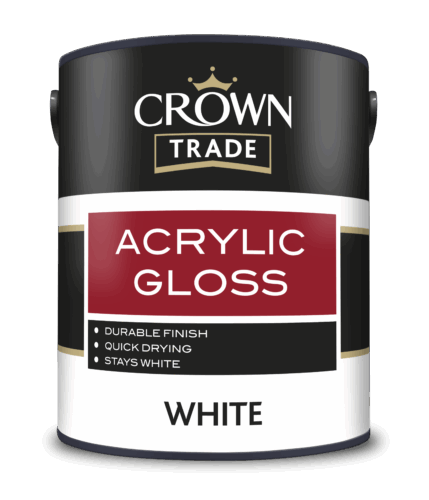 Crown Trade Acrylic Gloss White 2.5L