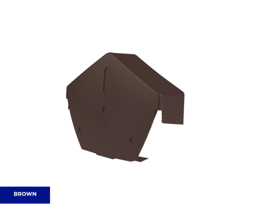 Universal Dry Fix Angled Ridge End Cap - Brown