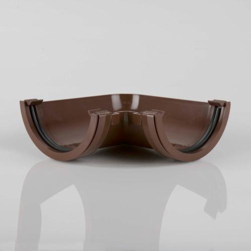 112mm Roundstyle Hr Gutter Angle 90° Brown