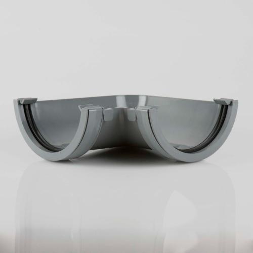 112mm Roundstyle Hr Gutter Angle 90° Grey