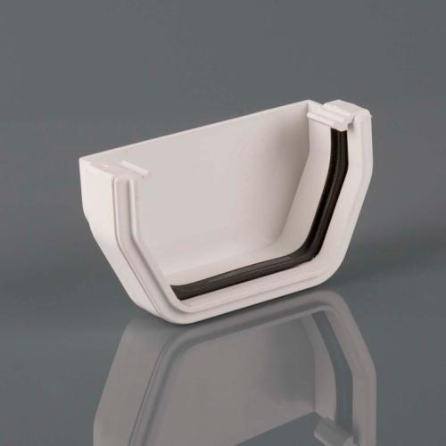 114mm Squarestyle Stopend External Arctic White