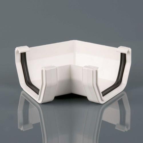 114mm Squarestyle Gutter Angle 120° Arctic White