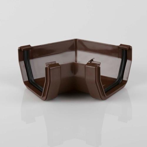 114mm Squarestyle Gutter Angle 90° Brown