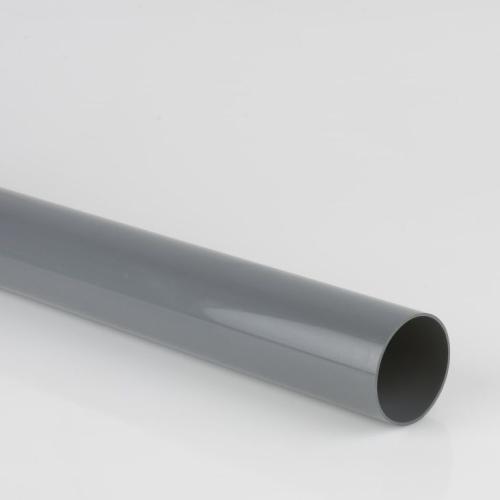 110mm Soil Pipe En1329 P/E 3M Length Grey
