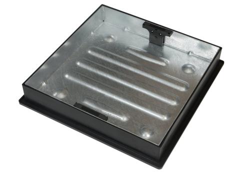Clark Drain Recessed Galv Manhole Cover And PP Frame 450 x 450 x 80mm 10T (450mm Dia Opening)