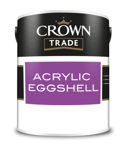 Crown Trade Acrylic Eggshell White 5ltr