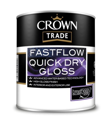 Crown Trade Fastflow Quick Dry Gloss Black 2.5L