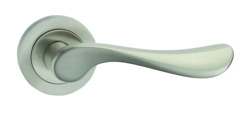 Fortessa Wave Satin Nickel Lever On Rose Handle
