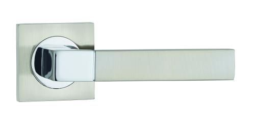 Fortessa Ares Satin Nickel/Polished Chrome Lever On Square Rose Handle