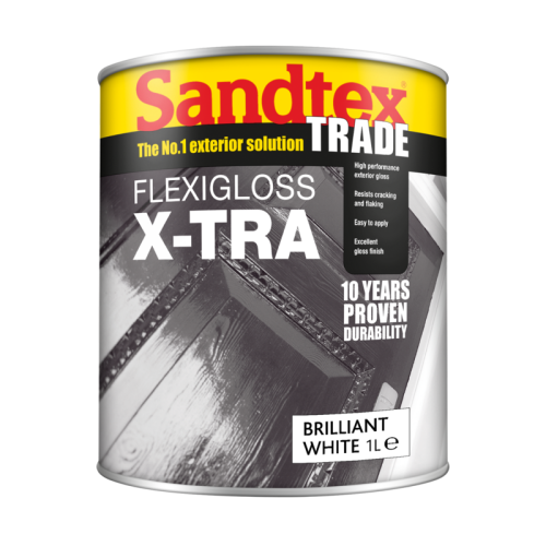 Sandtex Flexigloss X-Tra Brilliant White 1L