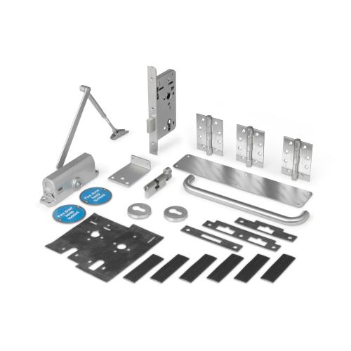 Union Fire Door Kits - Essentials Deadlock & Lever, Timber FD30 & FD60