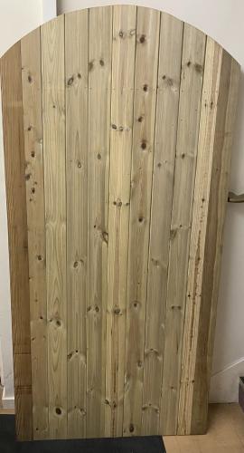 JGF Green Treated Arch Top Matchboard T&G Gate 1800mm x 900mm Approx (Responsibly Sourced)