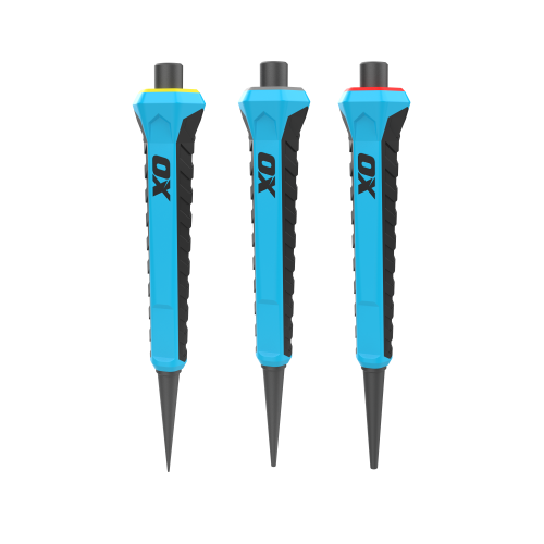 Ox Pro Nail Punch With Grip 3 pack ( 0.8mm, 1.6mm, 2.4mm)