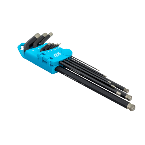 Ox Pro Diamond Tipped Hex Key - 9 Piece Metric 1.5 -10mm