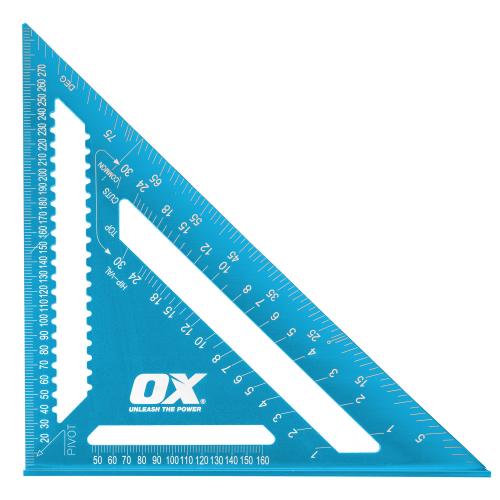 Ox Pro Aluminium Metric Rafter Square 180mm (7'')