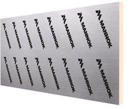 Mannok Foil Faced PIR Insulation Board 2400x1200x100mm MF/MR 0.022 W/MK