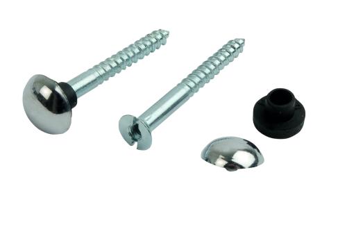 Mirror Screws 38mm Chrome (x4) With Rubber Washers -  RX Dalepax