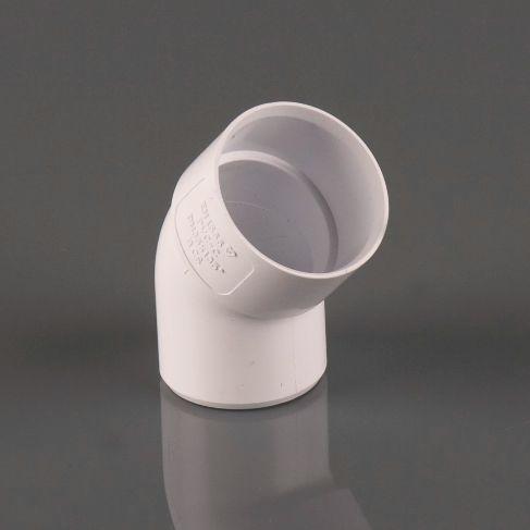 40mm Solvent Obtuse Spigot Bend 135° Polar White