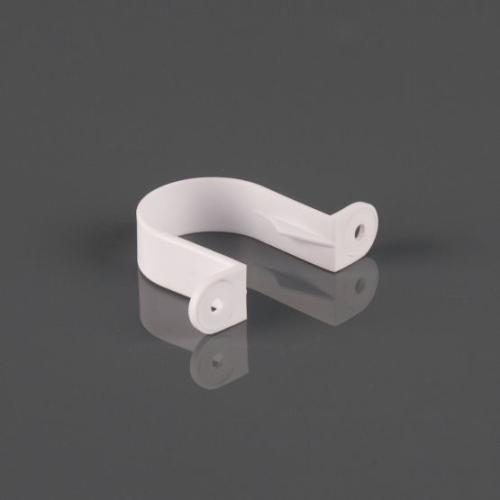 50mm Solvent Pipe Bracket Polar White