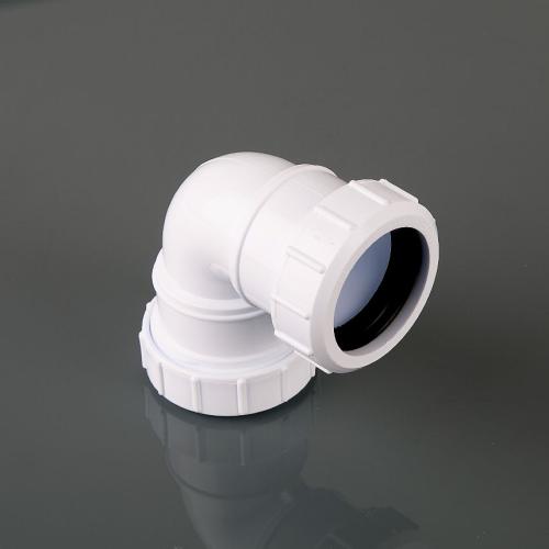 40mm Compression Knuckle Bend 90° White