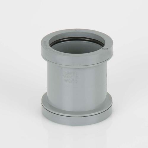 50mm Pushfit Straight Connector Grey