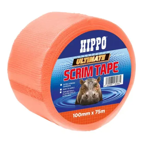 Hippo Orange Dry Lining Tape Scrim 75m x 100mm