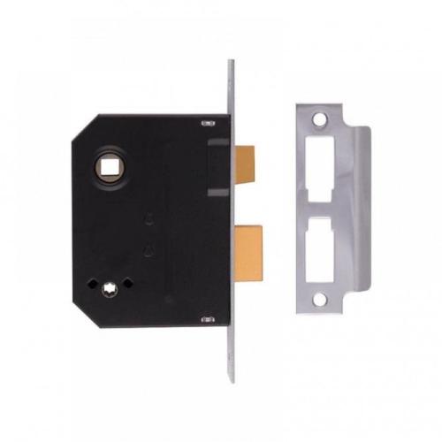 Union Mortice Bathroom Lock Chrome 3"