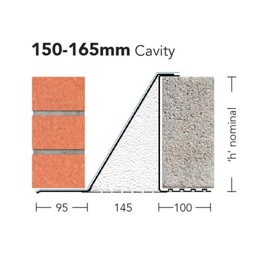 150-165mm Extra H/Duty Cavity Lintel 1200mm